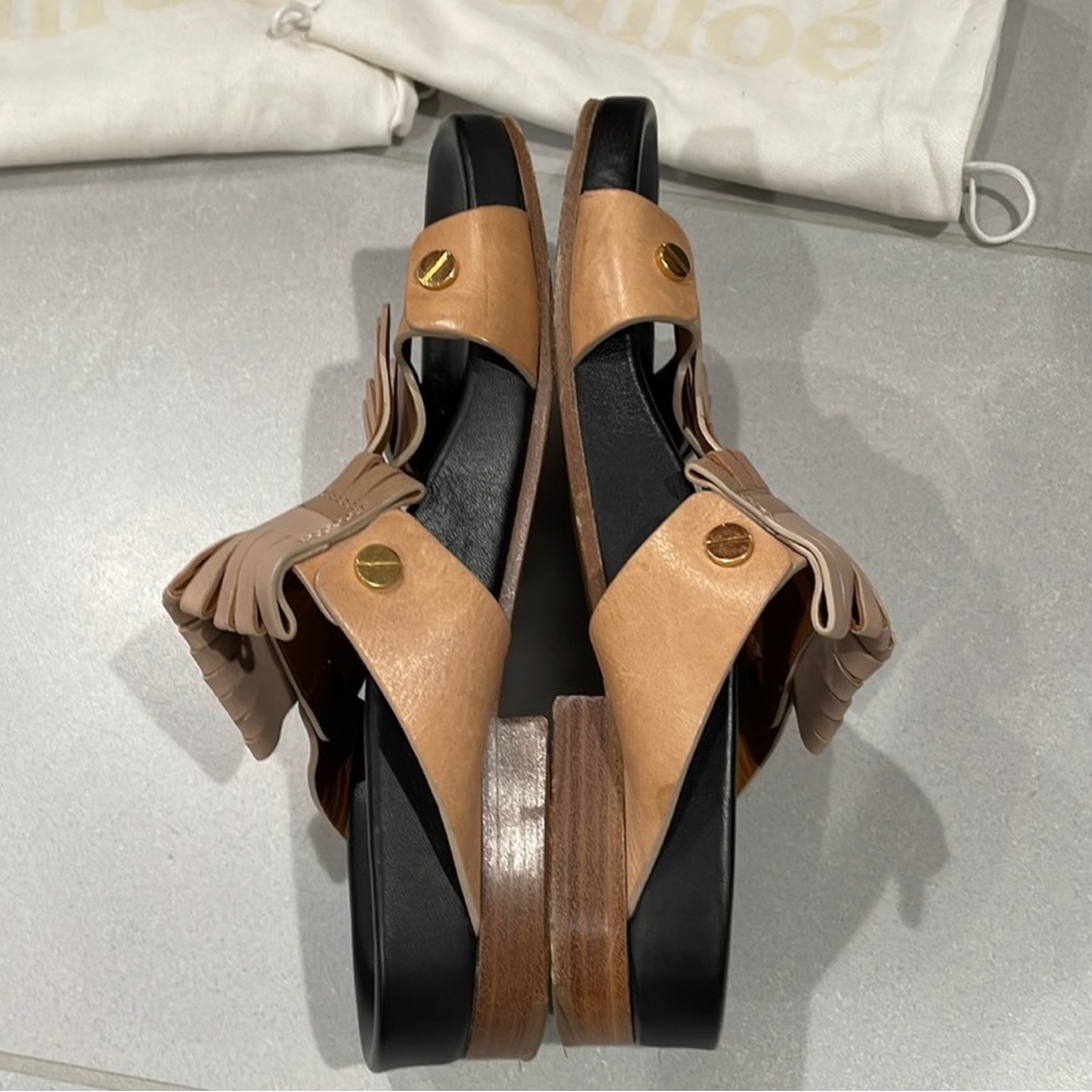 Chlo Leather Slides - image 7